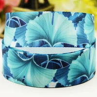 22mm 25mm 38mm 75mm flower printed grosgrain ribbon party decoration 10 yards x 04459
