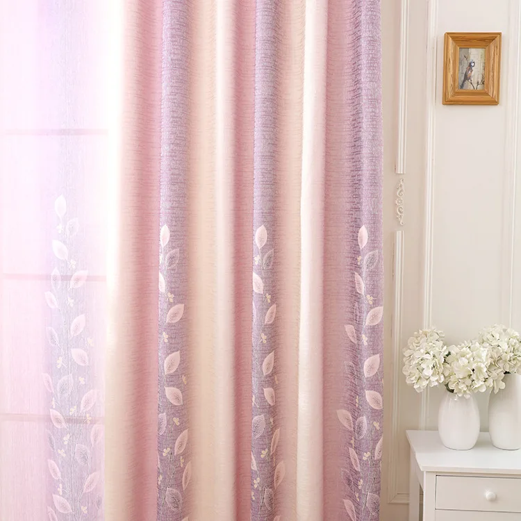 Шторы с принтом листьев розовой лозы для гостиной столовой спальни.|Занавески| |