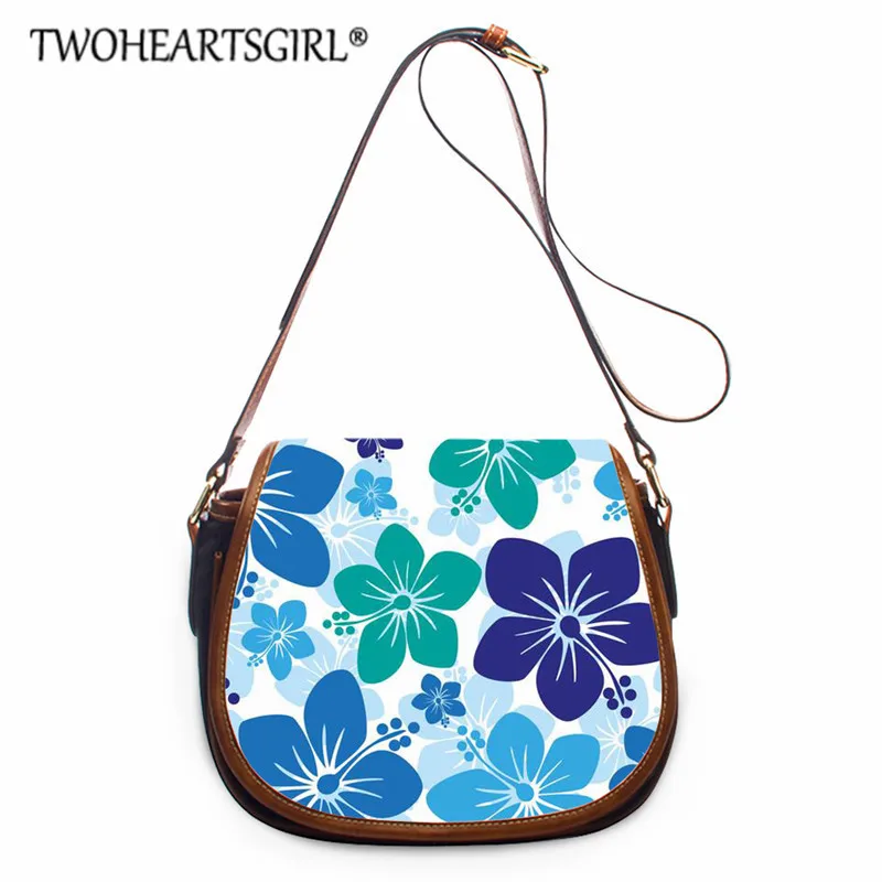 

Twoheartsgirl Floral Style Leather Hasp Handbags Polynesian Ladies Shoulder Bags Casual Small Tote Bag for Party Messenger Bag