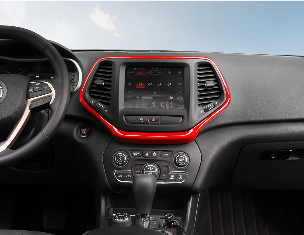 MOPAI ABS панель навигации для салона автомобиля панель GPS декоративная рамка наклейки для Jeep Cherokee Up Автомобильный Стайлинг
