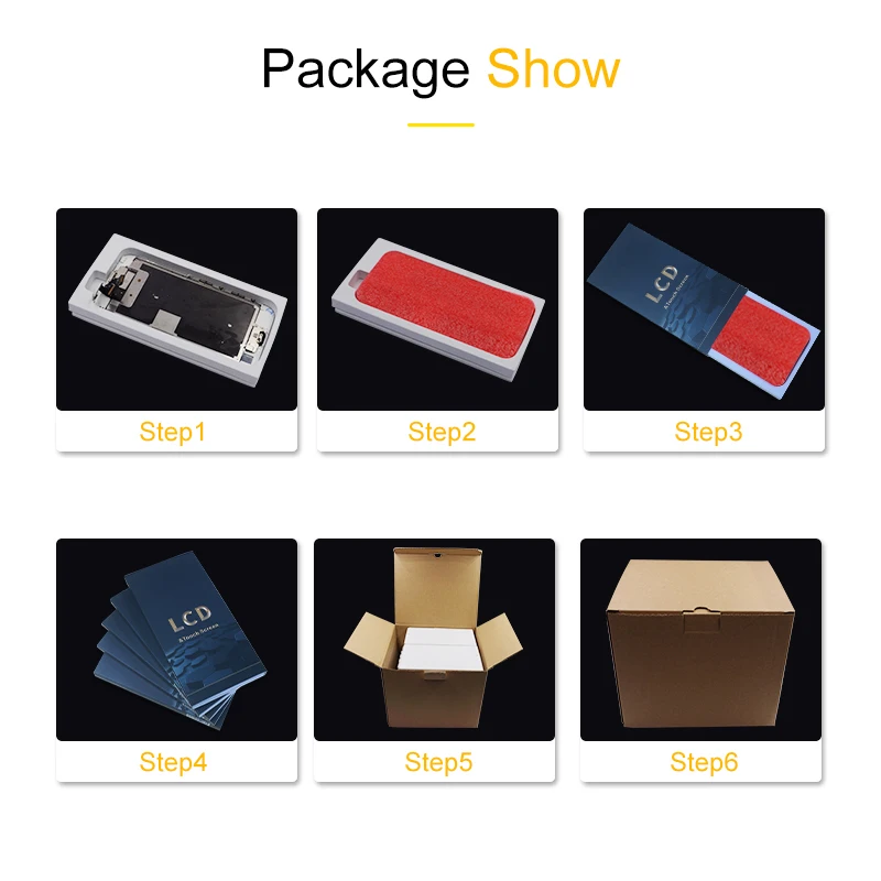 10 шт. полный сенсорный ЖК-экран для iPhone 6S ЖК-дисплей Замена дигитайзер сборка