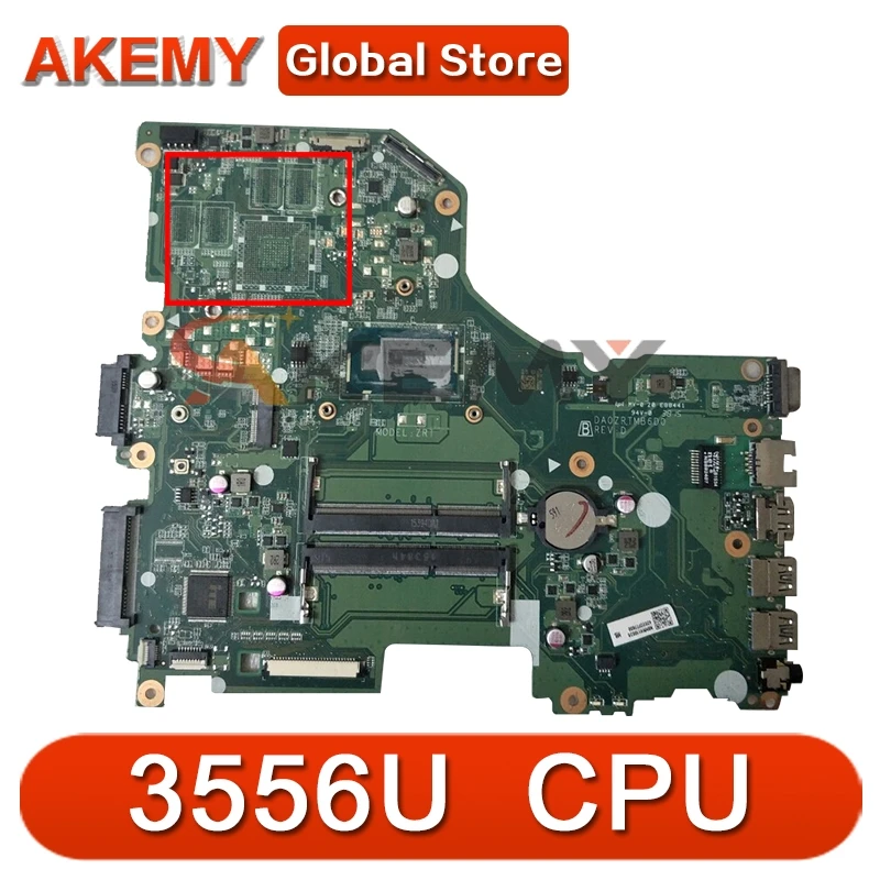 

Материнская плата Akemy для ноутбука ACER Aspire E5-573 Pentium 3556U, материнская плата DA0ZRTMB6D0 SR1E3 DDR3