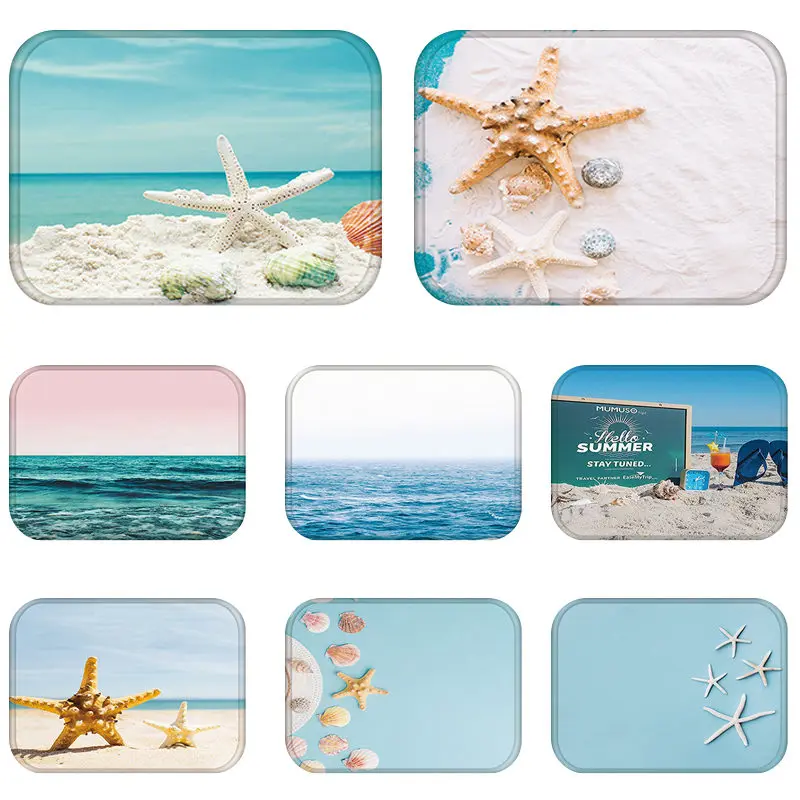 Летний Пляжный коврик с рисунком ананаса для кухонной и входной двери Коралловый