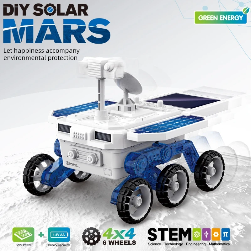 

DIY Solar Planet Rover Car Assembly Kit Blocks Explorer Model Toys Science Kit for Kids STEM Building Toys
