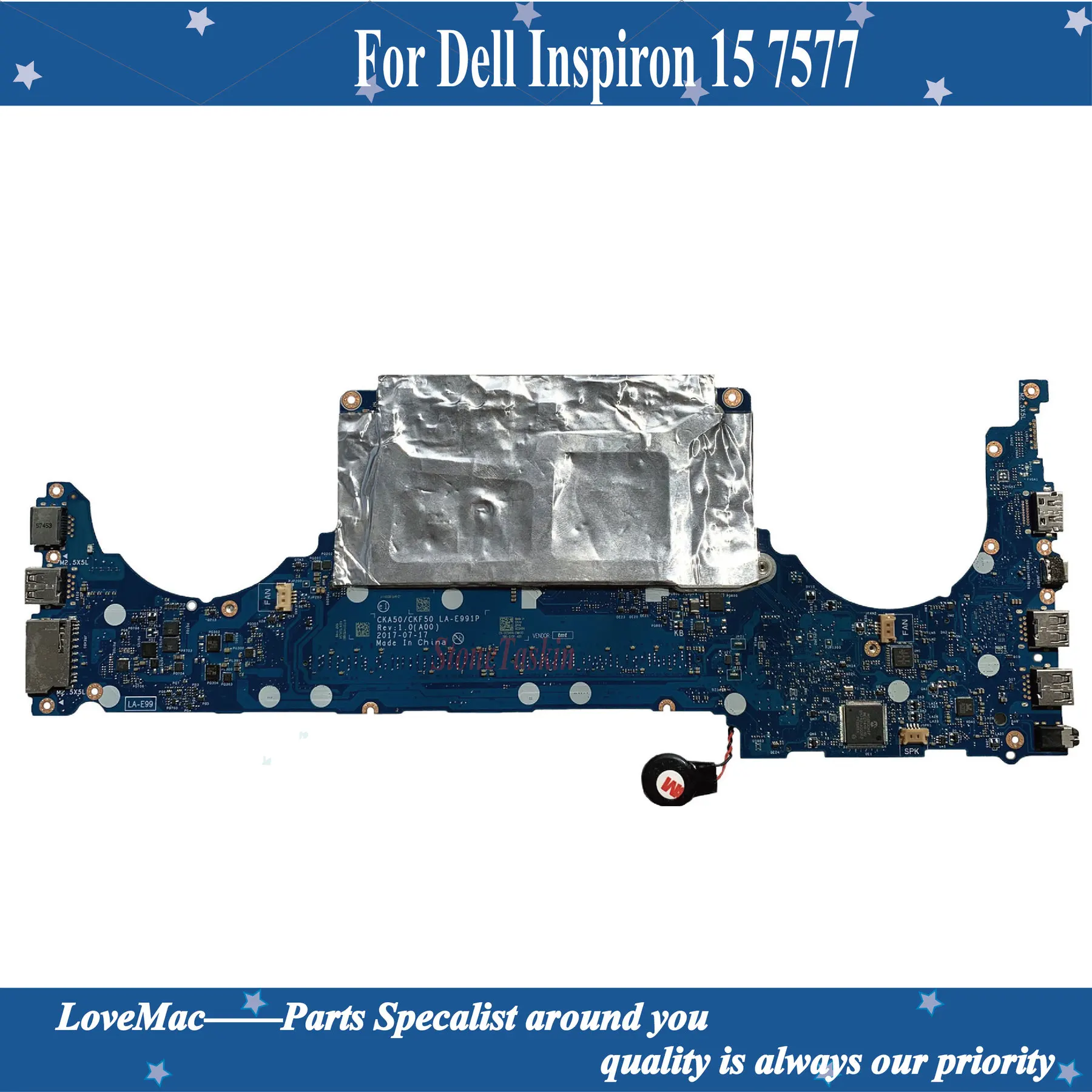 Высокое качество CN 0C5NXN для Dell Inspiron 15 7577 ноутбук материнская плата CKA50 CKF50 LA E991P I7
