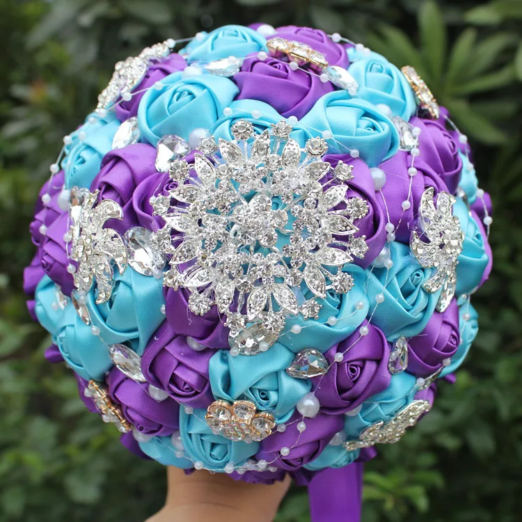 Свадебные цветы букеты подружки невесты милые 15 Quinceanera искусственные розы