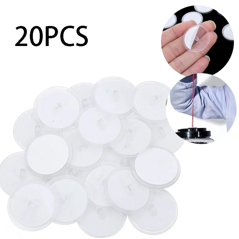 

20PCS Self-adhesive Small Disc Hook Ceiling Transparent Strong Hook Christmas Seamless Hanging Flag Hooks Household Products