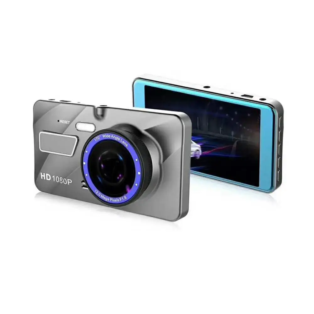 4-дюймовый 2.5D двойной объектив Автомобильный видеорегистратор HD 1080P камера Carcam