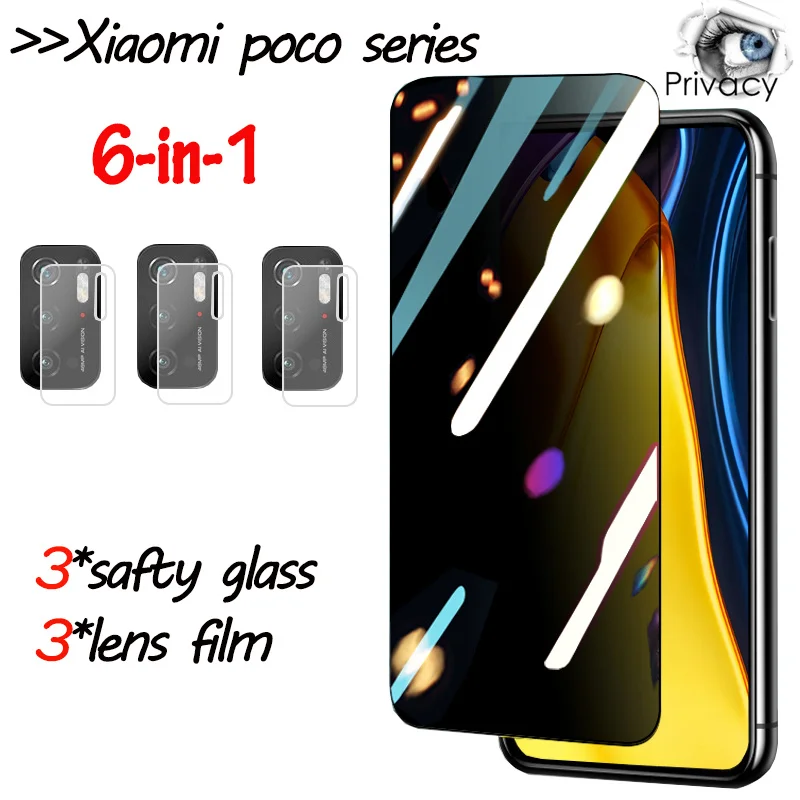антишпионское стекло для xiaomi f3 x3 pro poco m4 4g x4 gt pконфиденциальности защитное m3 x3pro f4