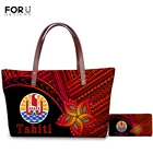 Женская сумка-тоут из ПУ кожи, с флагом Таити