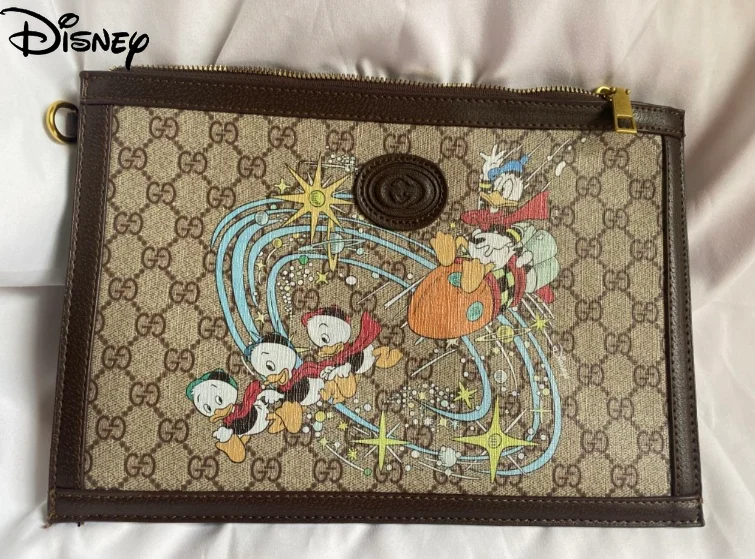 

Disney Fashion Unisex Cute Cartoon Print Donald Duck Clutch Simple Casual Large Capacity Envelope Folder Bag