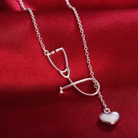 stethoscope necklace for women female necklaces 925 stamp korean fashion luxury quality fine jewelry 2022 trend free shipping
