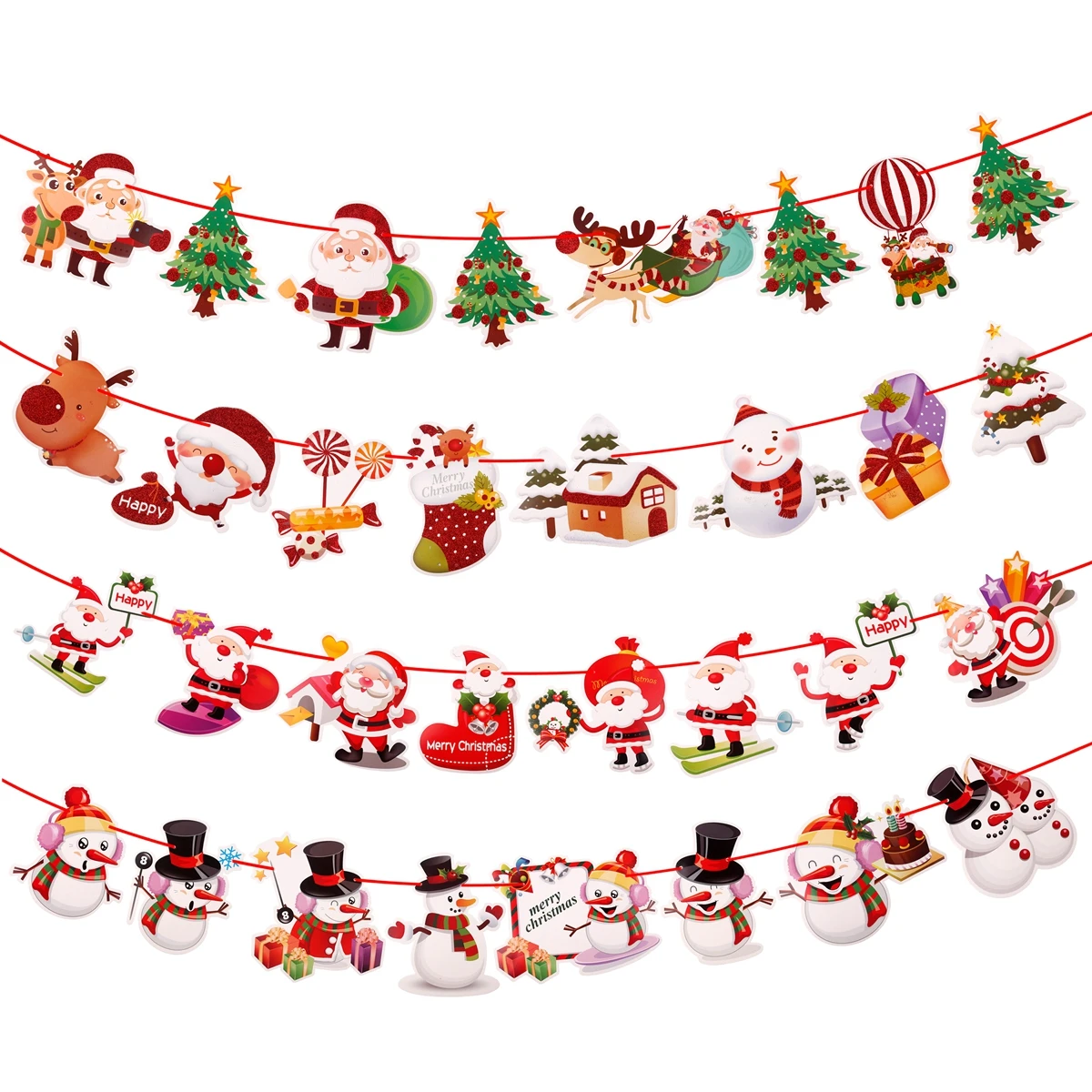 Рождественская гирлянда рождественские баннеры баннер Санта-Клаус снеговик