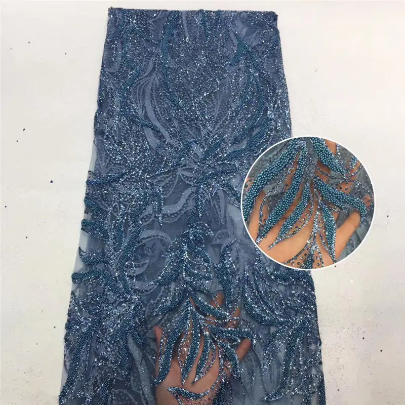 2020 высококачественное французское нигерийское кружевное платье с пайетками