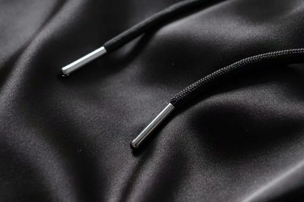 Новый женский Повседневный Спортивный тренировочный костюм на шнурке атласные