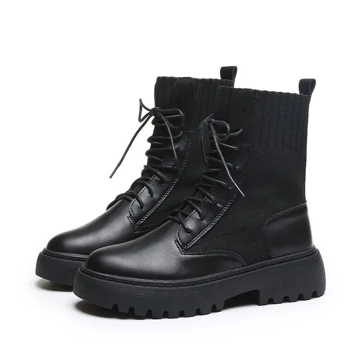 2019 г. новые зимние мотоботы с пряжкой женские ботинки в британском стиле