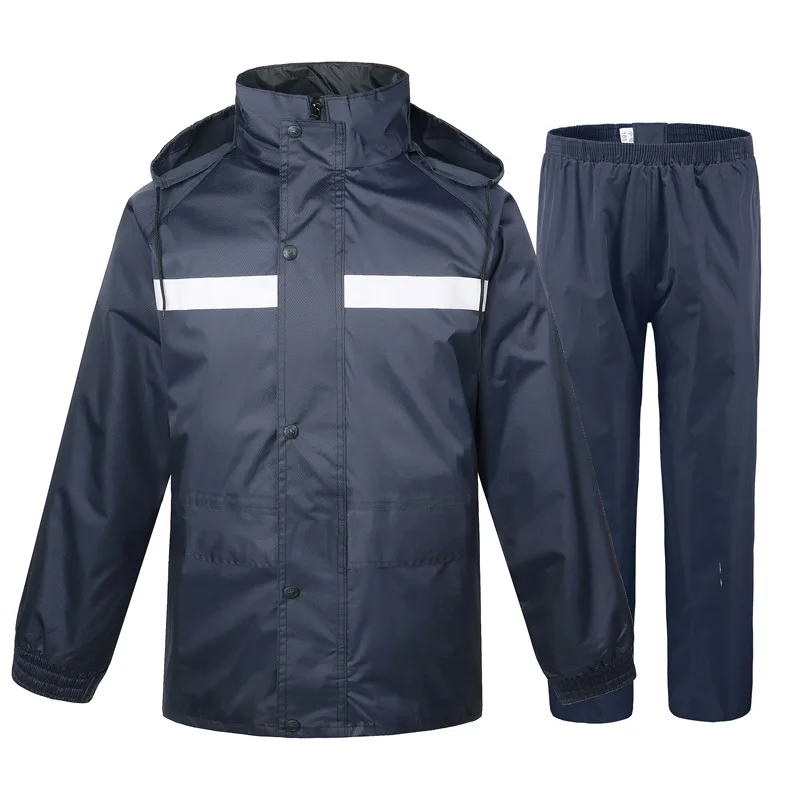 Impermeable Raincoat Women/Men Jacket Pants Set Adult Rain Poncho Thick Rain Gear Motorcycle Rainsuit