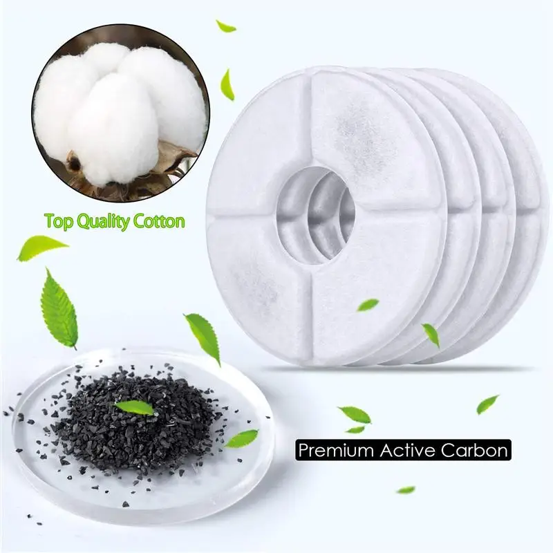 4 шт. фильтр для очистки воды и фонтанов кошек сменные фильтры с активированным