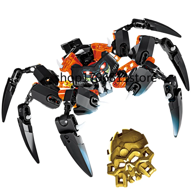 XSZ 708 4 Bionicle маска светильник детский Властелин черепа паук Строительные блоки