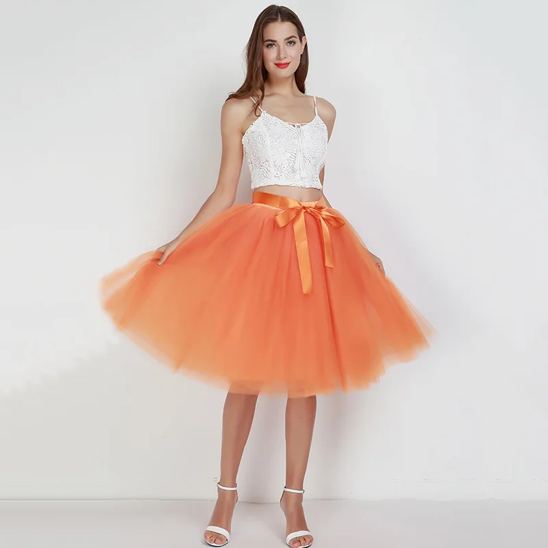 Летняя женская привлекательная Тюлевая Милая юбка с высокой талией для девочек