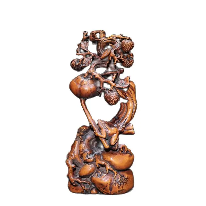 

Chinese pure hand - carved boxwood quack to money ornaments