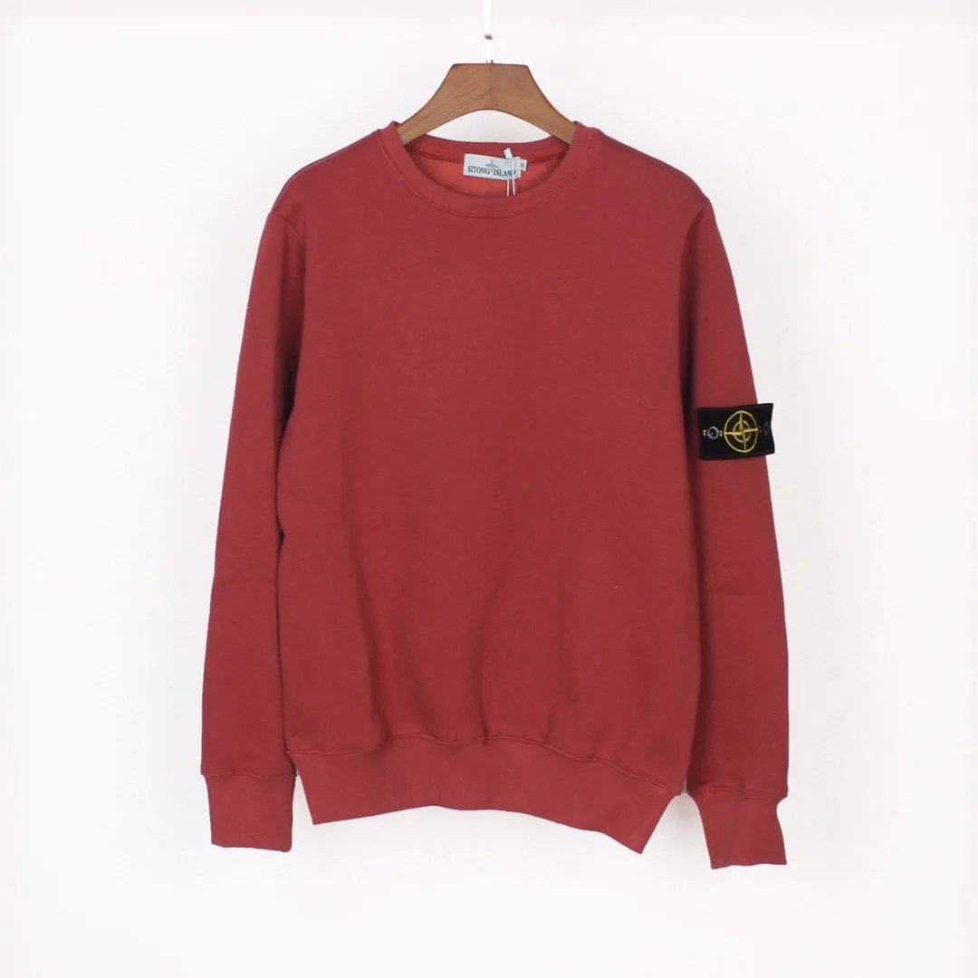 

Stone Island Spring and Autumn New Solid Color Sweatshirt Armband Thickened Turtleneck Round Neck Multicolor Couple Sweatshirt