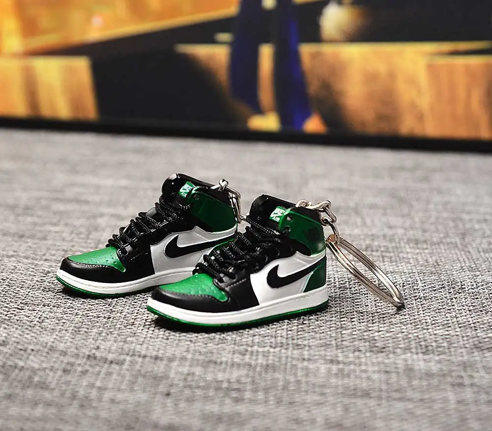 a pair w metal ring Дропшиппинг тапки обуви брелок 1 3D мини-кроссовки "OW CHICAGO" Спортивная обувь тапки брелки - Цвет: a pair w metal ring
