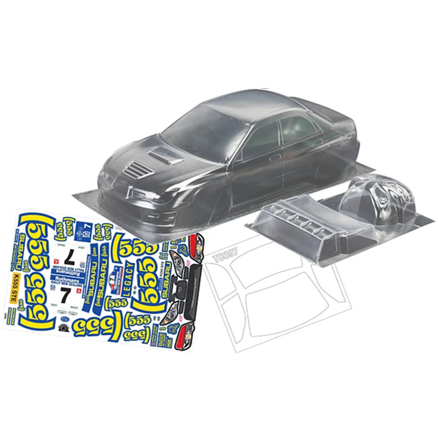 Team C 1/10 SUBARU WRC модель игрушечного ПК прозрачный корпус корпуса с наклейкой