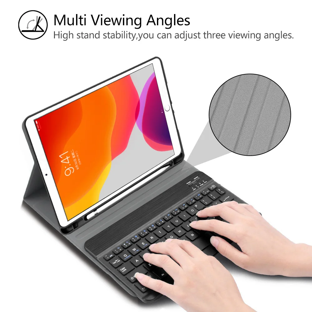 Защитный чехол с клавиатурой для iPad 7 поколения 10 2 дюйма 2019 планшета держателем