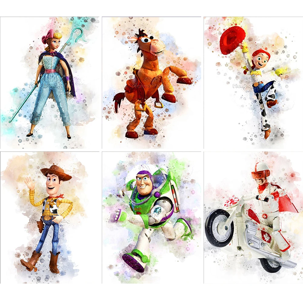 

Полноразмерная алмазная живопись «История игрушек», 5D, «сделай сам», круглая мультяшная мозаика ручной работы, вышивка крестиком, домашний ...