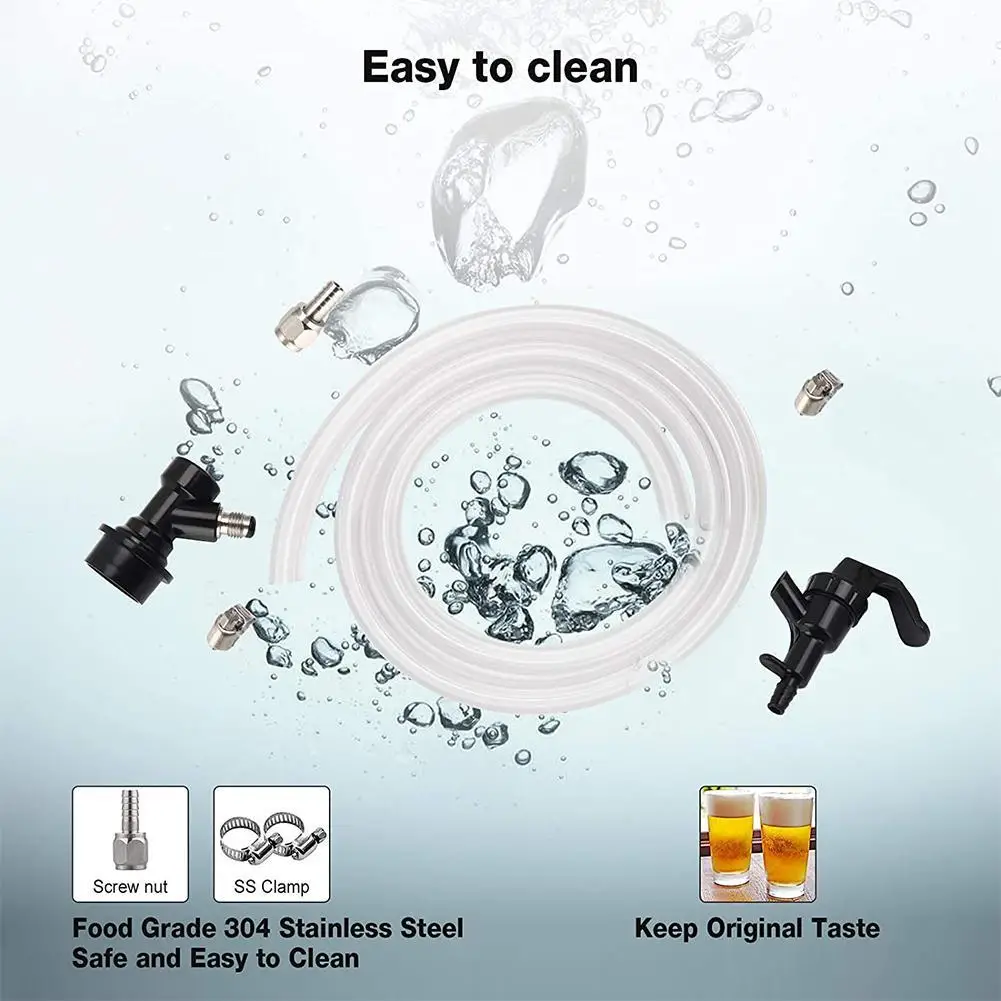 50/100 см прозрачная пивная линия инструмент с краном для пикника шариковый замок