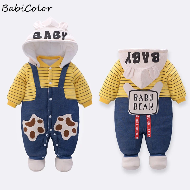 

Одежда для малышей; Осенне-зимний утепленный комбинезон для маленьких мальчиков и девочек; Комбинезон для новорожденных; Комбинезон для пр...