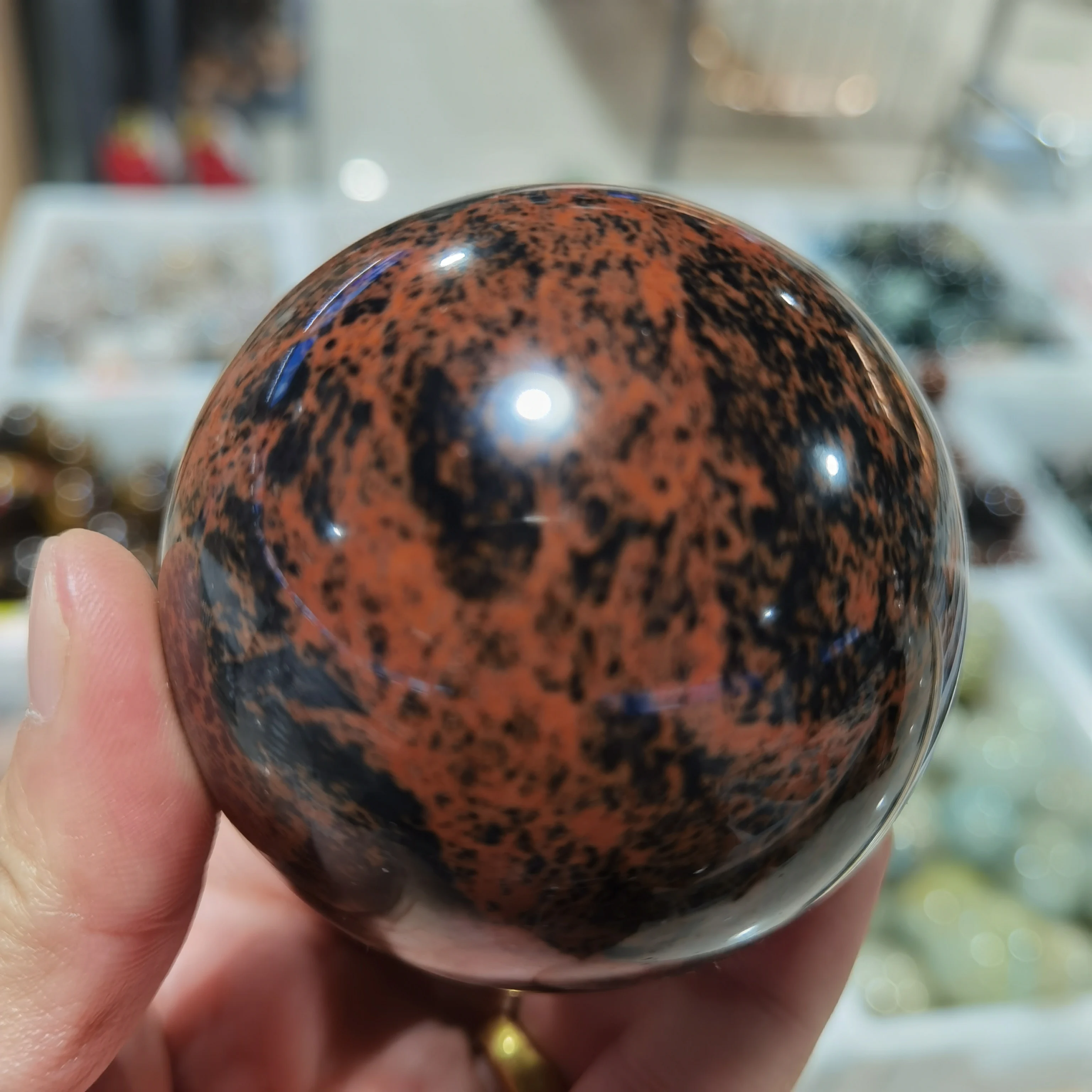

Top Natural Crystals Quartz Red Obsidian Sphere Crystal Ball Energy Healing Stones Room Home Aquarium Decoration Accessor