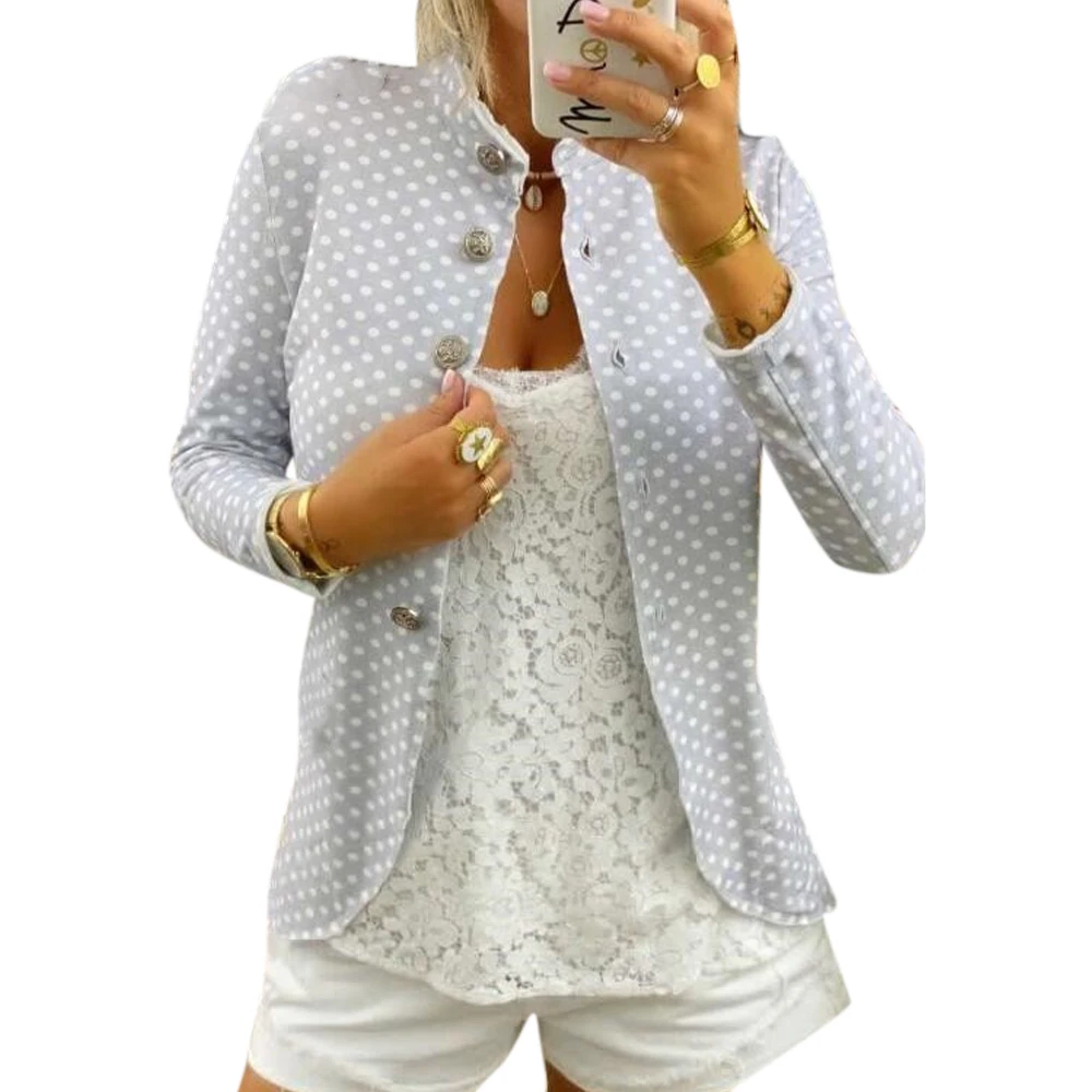 

Polka Dot Printed Blazer Women's Coat Jacket Women Clothing Jacket Blazer Feminino Womens Blazers Autumn Coat Female