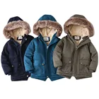 Зимняя одежда, теплая флисовая куртка для девочек и мальчиков, толстые парки с капюшоном, пальто для детей, выдерживает тяжелую холодную верхнюю одежду