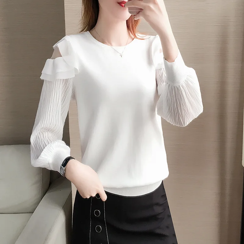

Sweater Women Tops Autumn Winter Pullovers Female Long Sleeve Solid Color Warm Female one
