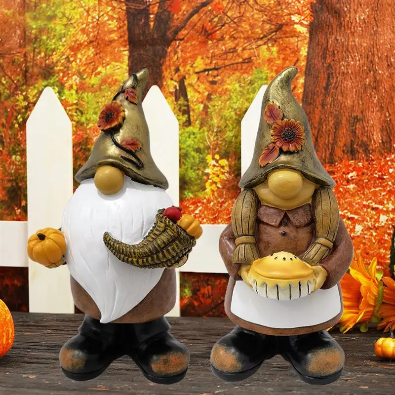 

Домашний Рождественский сад, искусственная Осенняя коллекция, фигурка гном для дома, газона, двора, полимерные поделки, Рождественское укра...