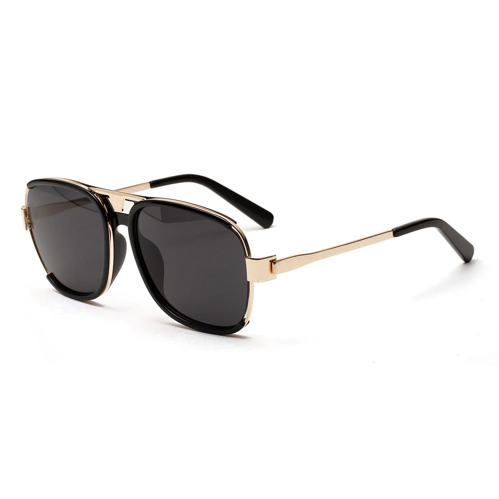 

Veshion Brown Black Square Sunglasses for Men Gradient Women Sun Glasses Retro 2020 Gift Items Uv400 Half Metal