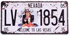 Номерной знак Невада, добро пожаловать в Лас-Вегас тисненый, Ретро винтажный автомобильный реквизит Номера для туалетного столика, домашний автомобиль гараж бар автомобиль