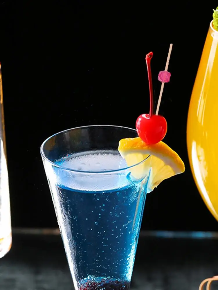 100 шт. Одноразовые Бамбуковые Коктейльные зубочистки фруктовые сэндвичи с