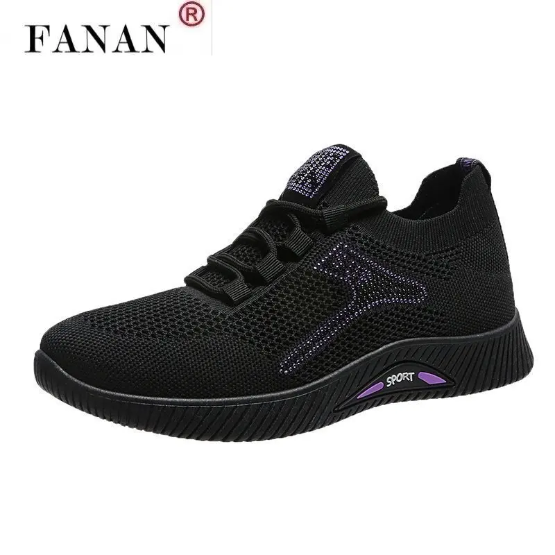 

2021 Fashion Women's Shoes New Comfortable Breathable Casual Shoes Autumn Women's Mesh Lace-up Non-slip Wear-resistant Sneakers