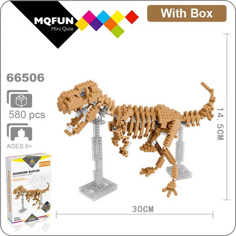 

YZ 3D DIY Mini Blocks Museum School animal human dinosaur skeleton Diamond Building Blocks Educational Toy Children boys Gift
