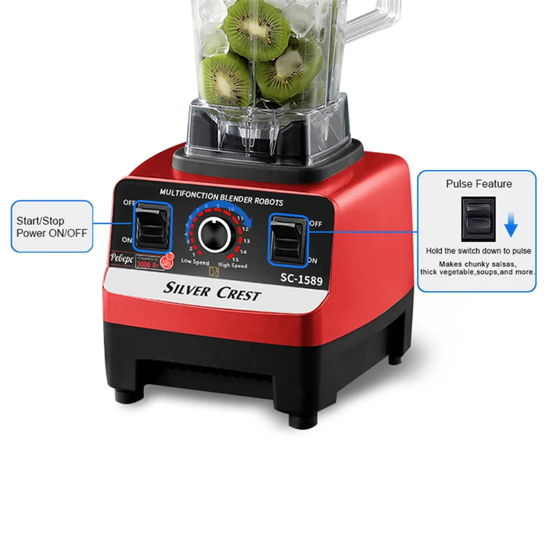 Электрический профессиональный блендер без бисфенола А коммерческий бытовой