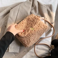 luxury plush women shoulder bags 2021 new brand messenger bag travel women small purse and handbag designer female clutches