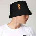 Популярная женская шляпа в стиле Харадзюку с китайским принтом дракона в корейском ретро-стиле, готический миф дракона, унисекс