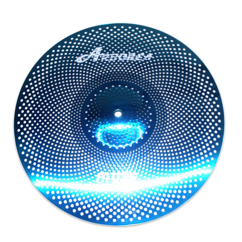 

Arborea Low Volume Cymbal Set, Blue Mute Cymbal Set ,14"Hihat+16"Crash+18"Crash+20"Ride Cymbal