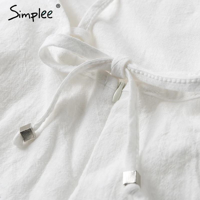 Летнее женское хлопковое платье Simplee с открытой спиной элегантное короткое