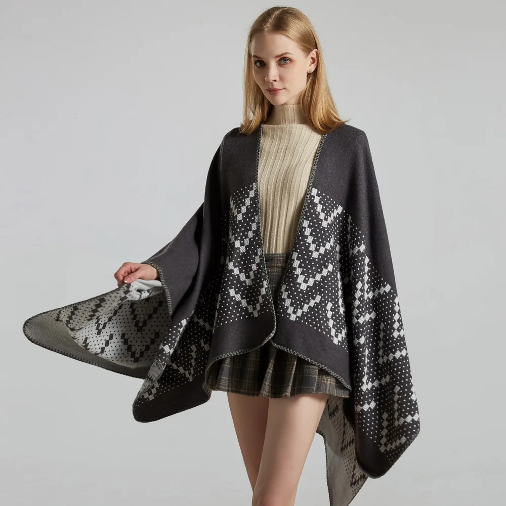 

cardigans for women oversized cardigan autumn and winter warm shawls take ladies' travel cashmere split padded cloak