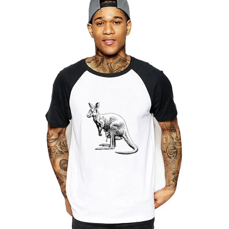 Модные забавные мужские футболки с изображением животных велоцираббит кенгуру