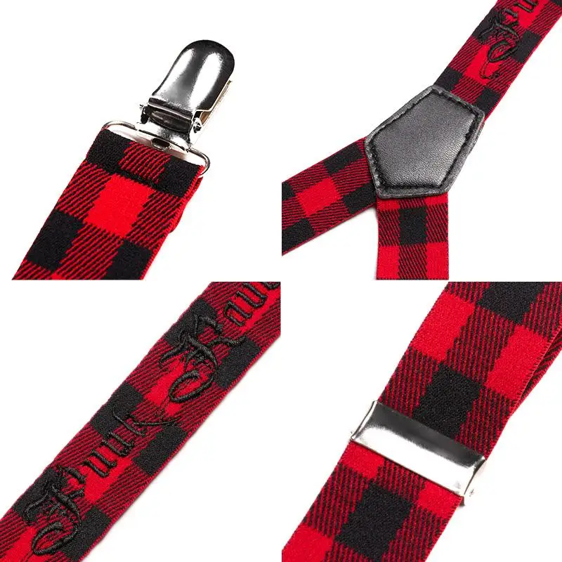 Женский Клетчатый Ремень в стиле панк PS128BD|Женские подтяжки| |